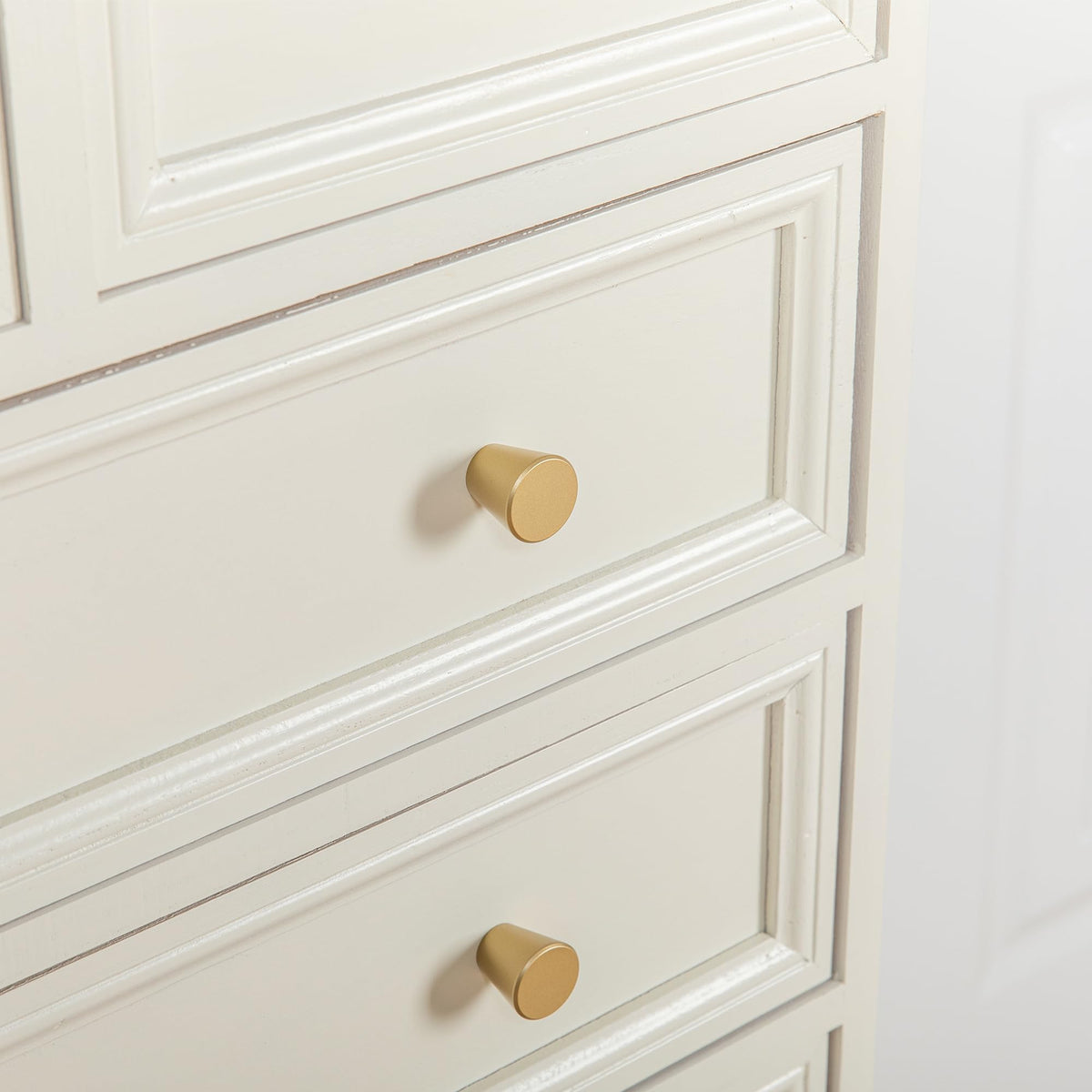Homdiy Gold Knobs 10 Pack for Dresser & Cabinets – Brushed Brass Modern Cabinet Hardware