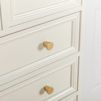 Homdiy Gold Knobs 10 Pack for Dresser & Cabinets – Brushed Brass Modern Cabinet Hardware