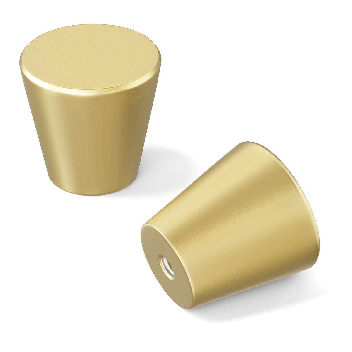Homdiy Gold Knobs 10 Pack for Dresser & Cabinets – Brushed Brass Modern Cabinet Hardware