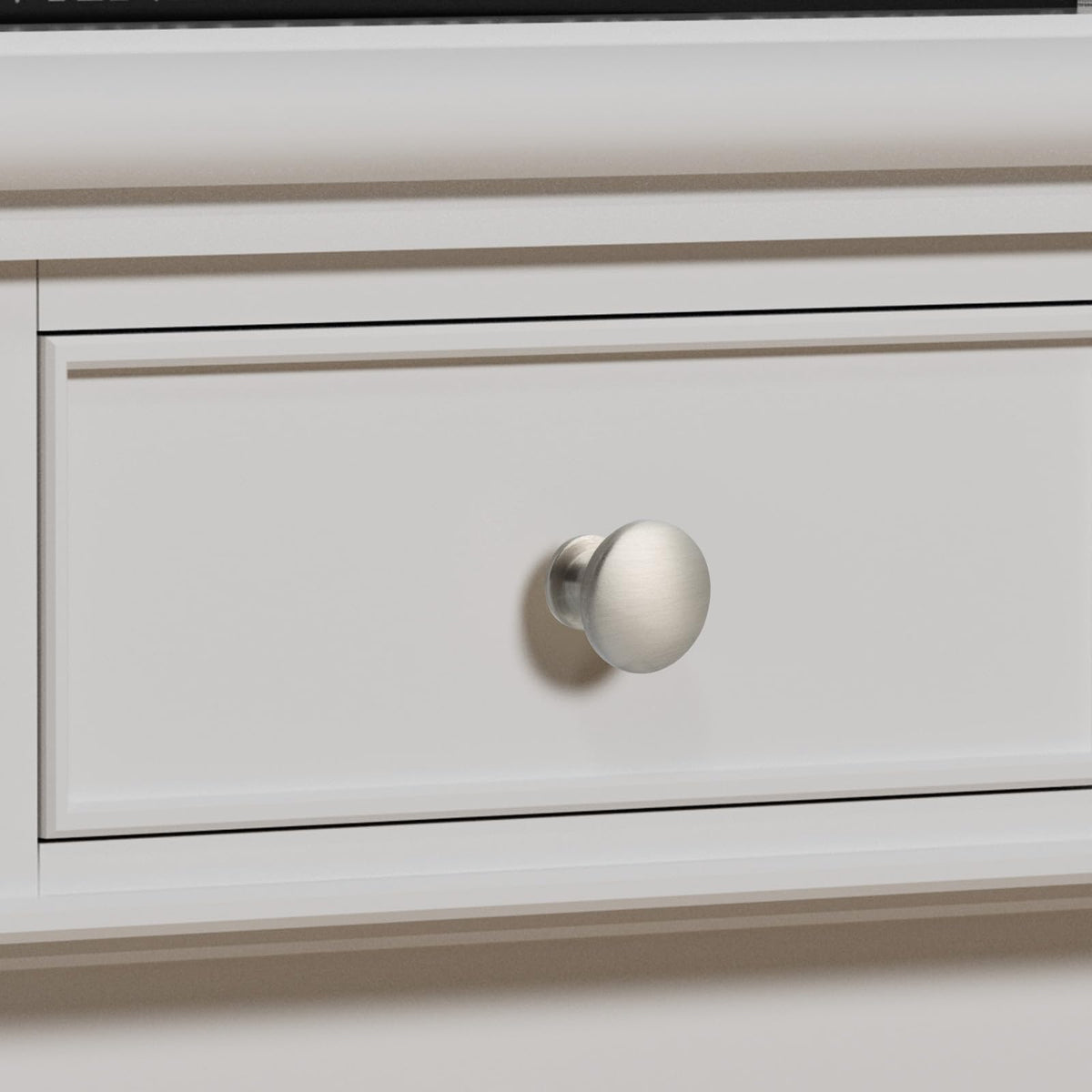 homdiy 5 Pack Round Cabinet Knobs – Brushed Nickel Zinc Alloy Drawer Pulls