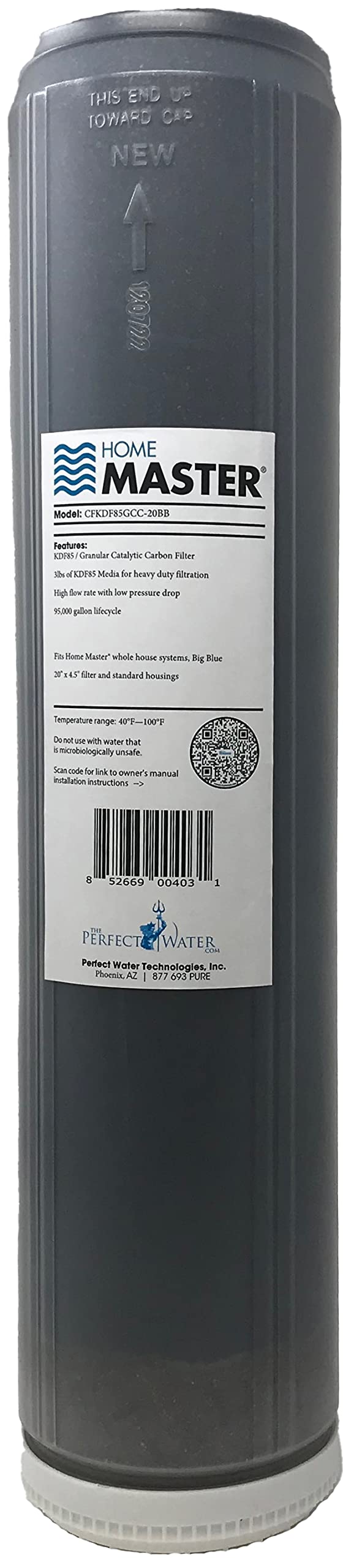 Home Master CFKDF85GCC-20BB Replacement Filter for Big Blue — Catalytic Carbon & KDF85