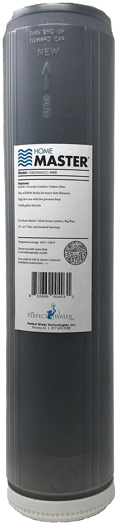 Home Master CFKDF85GCC-20BB Replacement Filter for Big Blue — Catalytic Carbon & KDF85