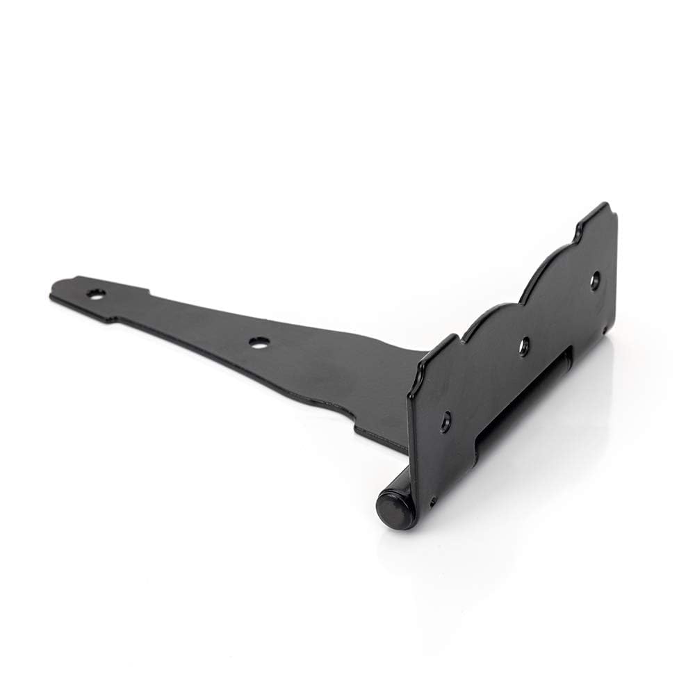 HOME MASTER HARDWARE 8in Heavy Duty Decorative Tee Hinge – 6 Pack, Black Finish