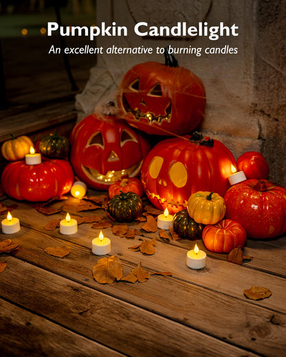 Homemory Rechargeable Tea Lights with Remote Timer — USB LED Tealights, 6-Pack