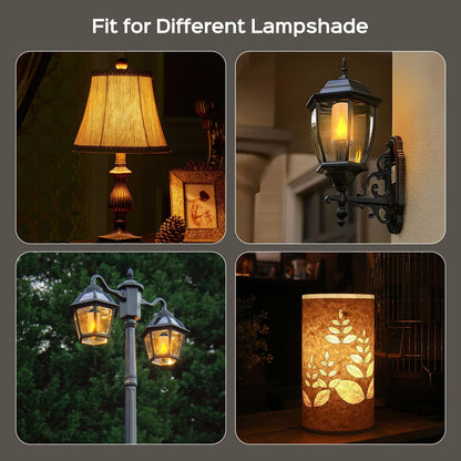 Hompavo Gen2 LED Flame Bulb - Realistic 3-Mode Flicker, IP54 Outdoor, E26 Base