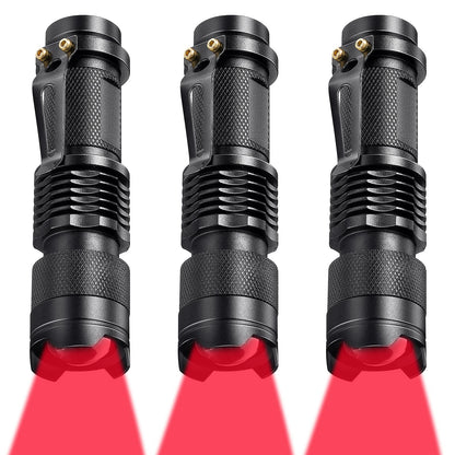 Honoson Red Light Flashlight — 1-Mode Torch with Scalable Red Lens Filter (3 Pieces)
