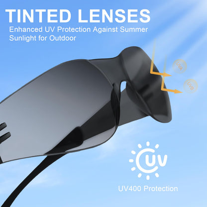 Hoqiwild ANSI Z87.1 Tinted Safety Glasses – 12 Pack Bulk