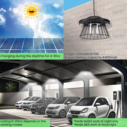 HULPPRE 3000lm Solar Light Indoor-Outdoor E27 Bulb 5 Modes Cool or Warm White