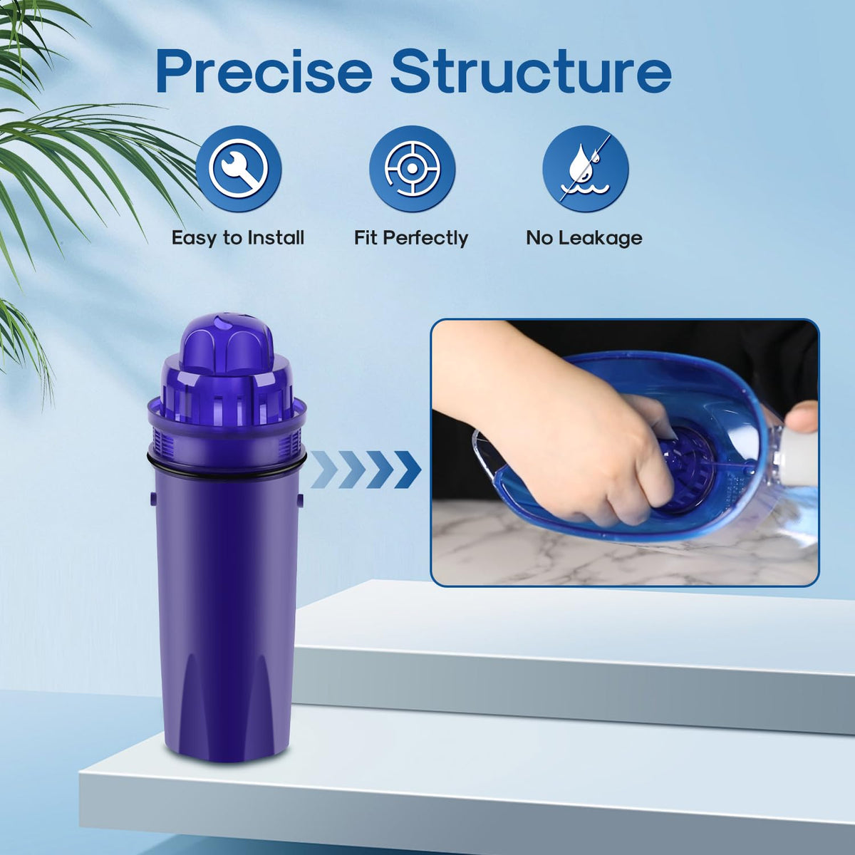 ICEPURE Pitcher Water Filter Replacement for PUR CRF950Z & More — 4-Pack