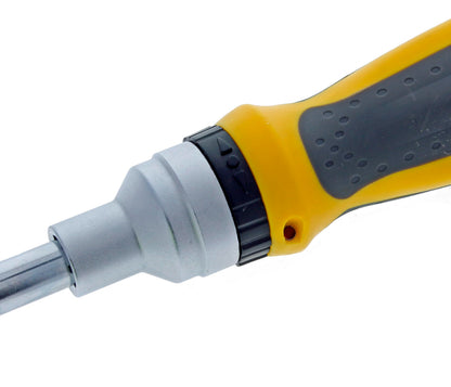 IDEAL Electrical 21-in-1 Twist-A-Nut Ratcheting Screwdriver | 28-Tooth Torque, 9-Bit Set