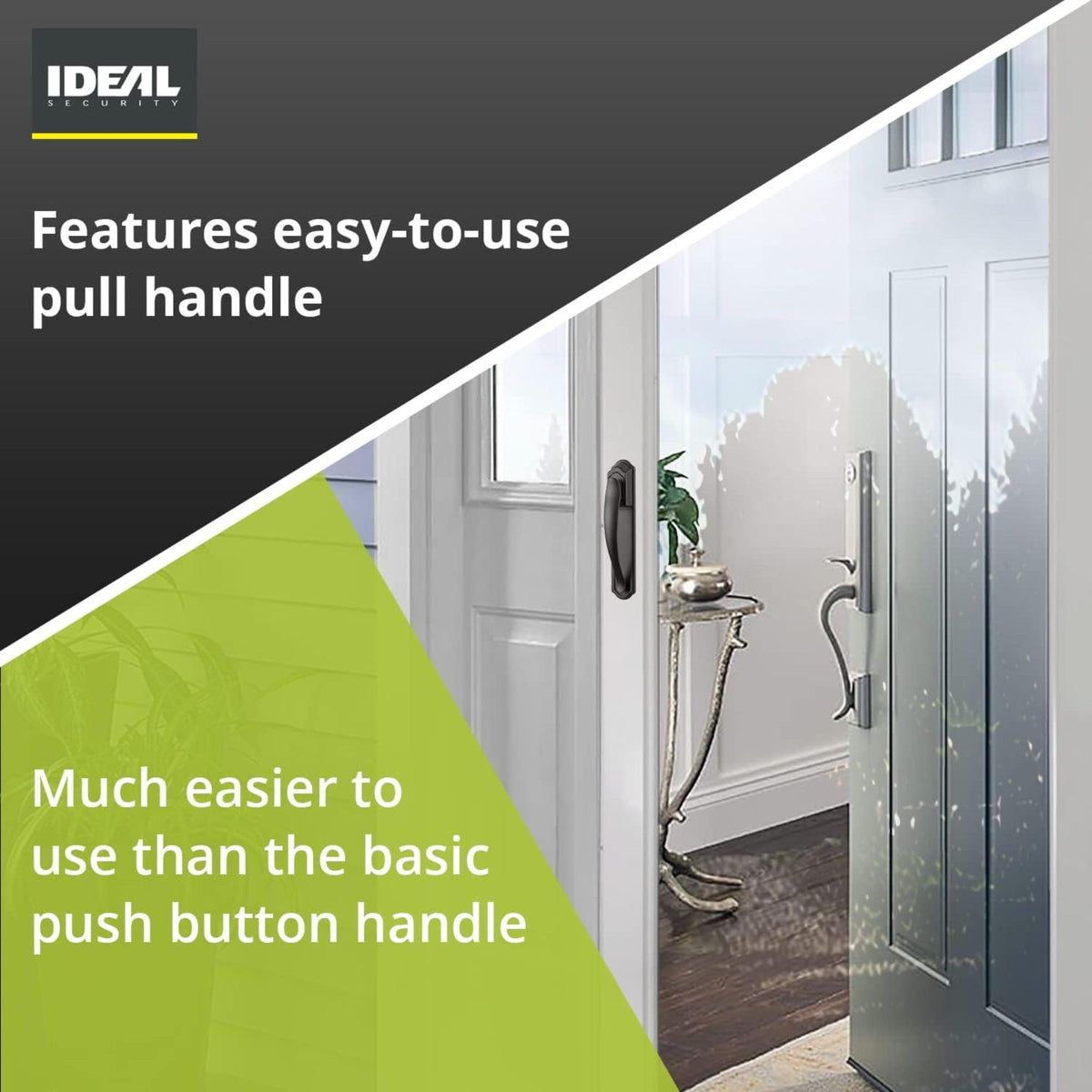 Ideal Security DX Pull Handle Replacement Set for Storm Door and Screen Door – Matte Black