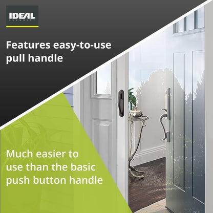 Ideal Security DX Pull Handle Replacement Set for Storm Door and Screen Door – Matte Black