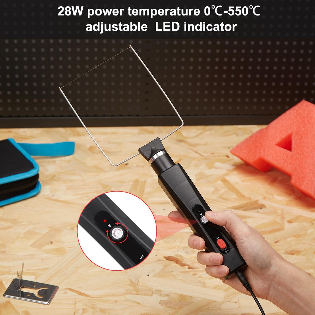 IMAGE Hot Wire Foam Cutter 2-in-1 Kit — 28W Pen, Carry Case, 100-240V
