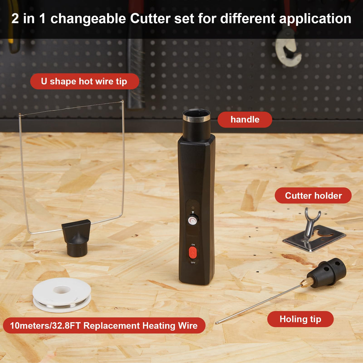 IMAGE Hot Wire Foam Cutter 2-in-1 Kit — 28W Pen, Carry Case, 100-240V