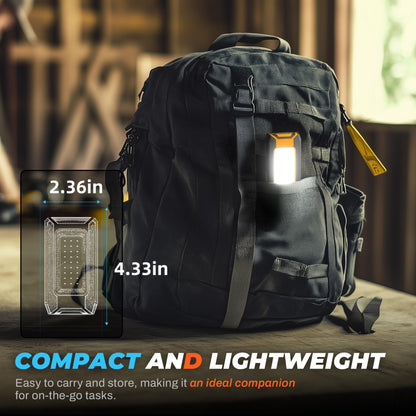 innofox 2-Pack LED Rechargeable Magnetic Work Light – 1500LM, 3 Modes, USB Power Bank