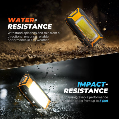 innofox 2-Pack LED Rechargeable Magnetic Work Light – 1500LM, 3 Modes, USB Power Bank