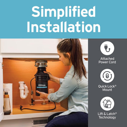 InSinkErator Essentials ES50 1/2 HP Garbage Disposal with Power Cord