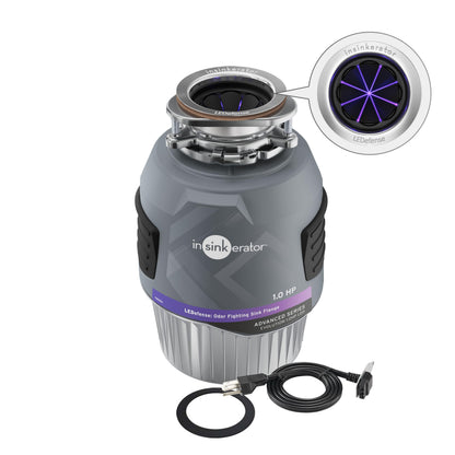 InSinkErator Evolution 1.0HP LED Garbage Disposal — Quiet, Durable, Antimicrobial LED Flange