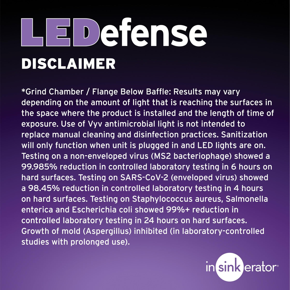 InSinkErator Evolution 1.0HP LED Garbage Disposal — Quiet, Durable, Antimicrobial LED Flange