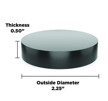 Isolate It: Sorbothane Vibration Isolation Circular Disc Pad 0.5 in Thick x 2.25 in Dia, 50 Duro – 4 Pack