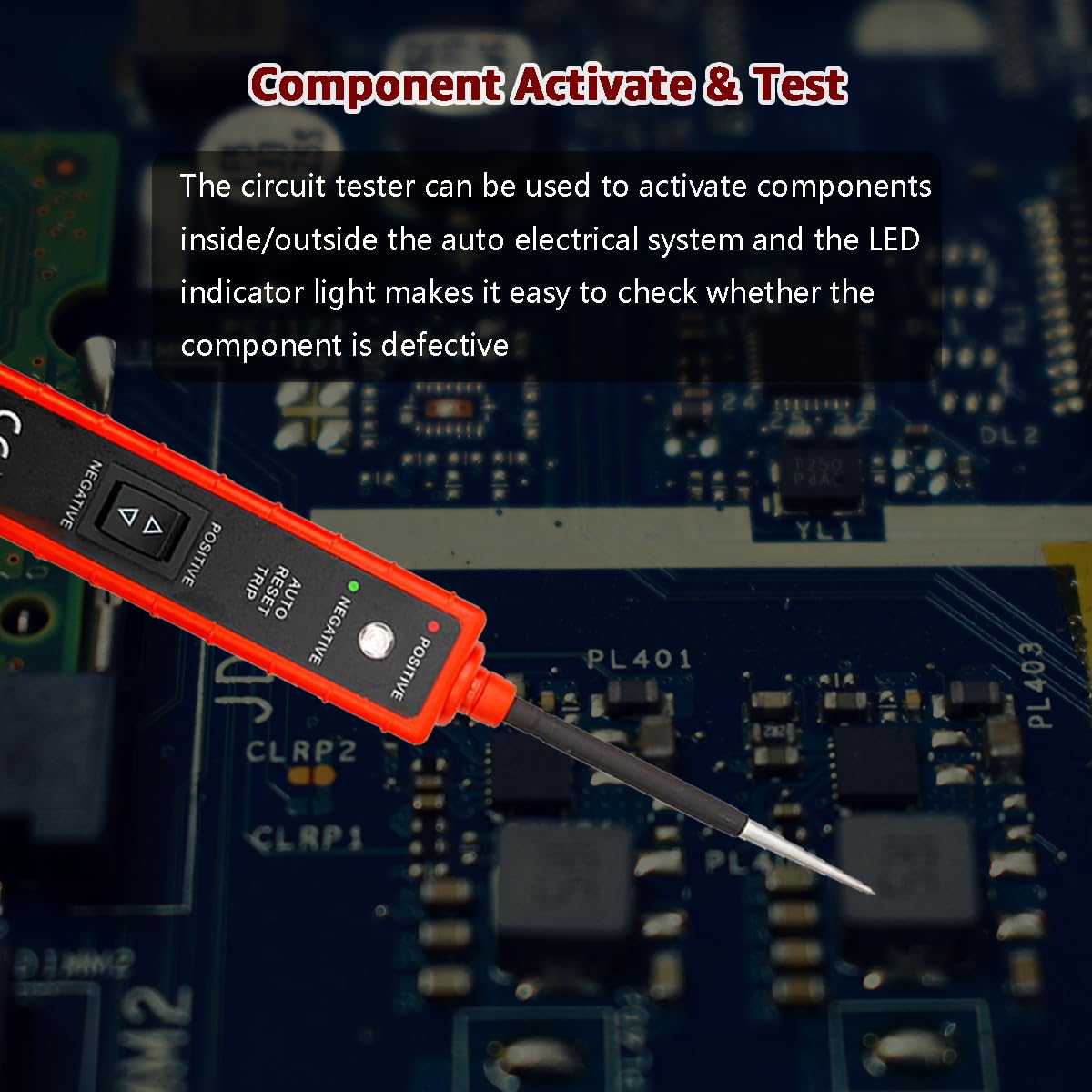 ITEQ Power Circuit Probe Tester — 6V-24V DC Auto Electrical Tester with Polarity LED & Overload Protection
