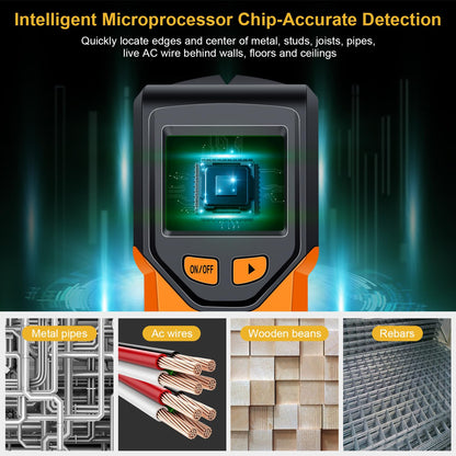 JAXWQ Stud Finder Wall Scanner 5-in-1 with Smart Chip & HD LCD Display