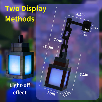 JBEIY Pixelated Lantern Night Light – USB Rechargeable, 16 Colors Mood Lamp