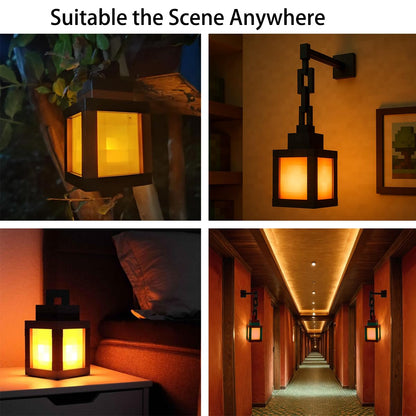 JBEIY Pixelated Lantern Night Light – USB Rechargeable, 16 Colors Mood Lamp