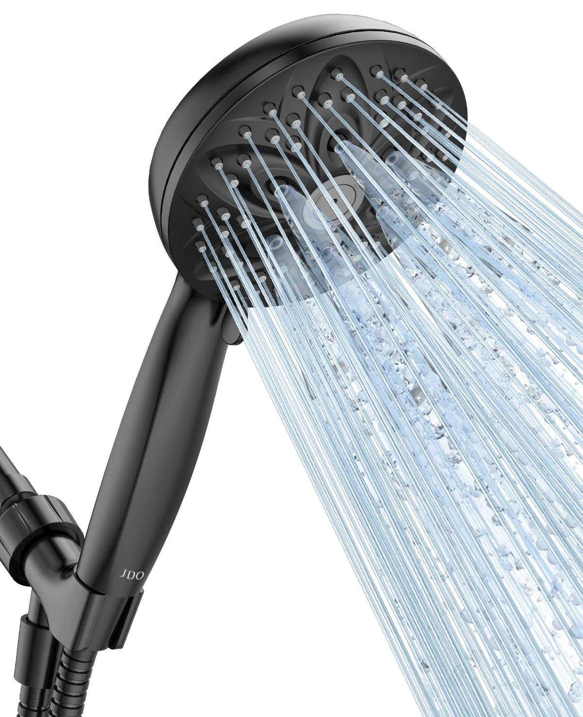 JDO Shower Head with Handheld, High Pressure 6 Settings, Matte Black