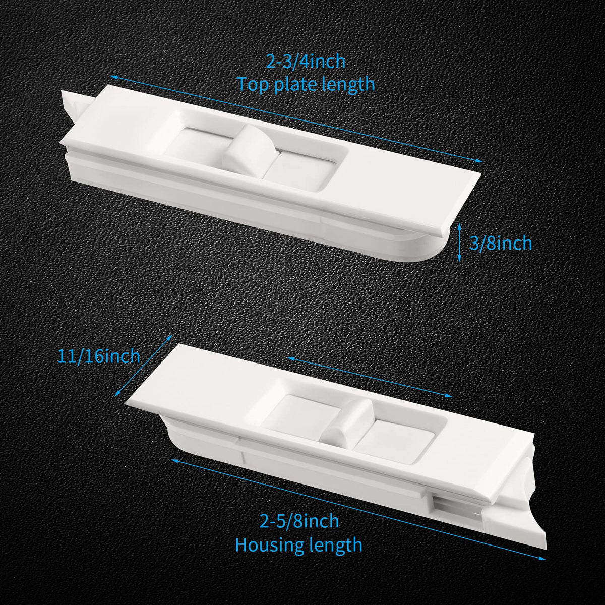 Jetec 12-Pack White Tilt Latch Pairs – Snap-In Window Latches for Single/Double-Hung Windows
