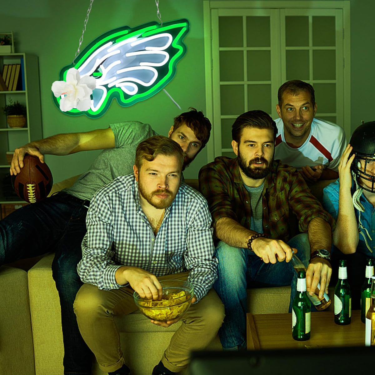 JFLLamp Eagles Neon Sign - LED Wall Decor for Bedroom, Dorm & Man Cave