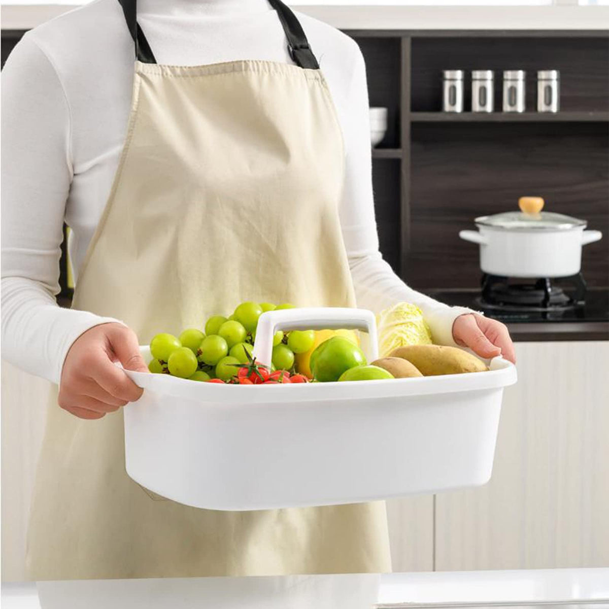 JiatuA Large Cleaning Caddy – 2 Pack, Portable Shower Basket with Handle, Multi-Use Organizer