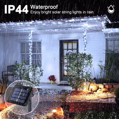 JMEXSUSS 2 Pack Solar String Lights Outdoor, 400 LED, 151ft, 8 Modes, IP44 Waterproof