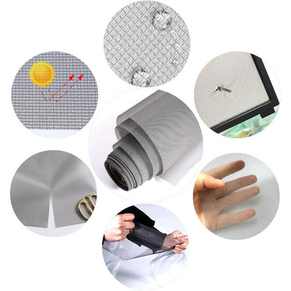 JOOFAN High-Density Dust & Pollen Proof Window Screen Mesh Roll – Grey, 109'' x 37''