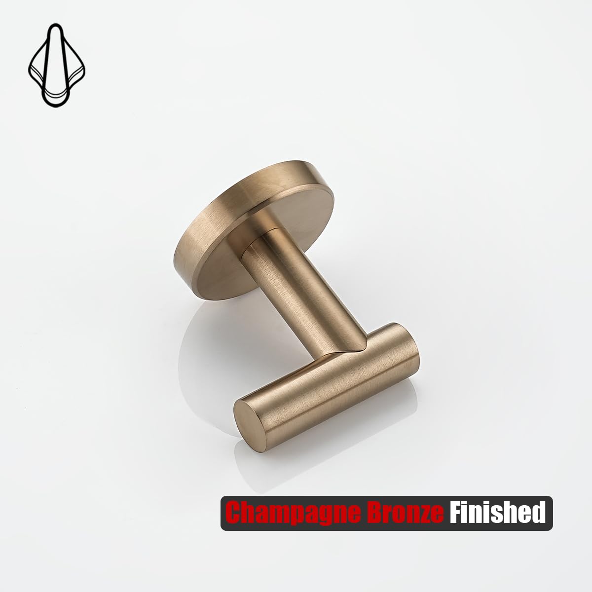 JQK Champagne Bronze Towel Hook 2-Pack - Wall Mounted SUS304 TH100-CB-P2