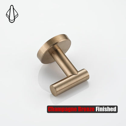 JQK Champagne Bronze Towel Hook 2-Pack - Wall Mounted SUS304 TH100-CB-P2