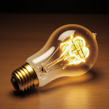 Jslinter 60W Dimmable Incandescent Bulbs 4-Pack — 2200K Warm Edison A19, 110V E26