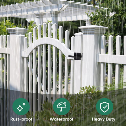 JUBEST Double Side Gate Latch – Heavy Duty Left Inswing Gate Hardware