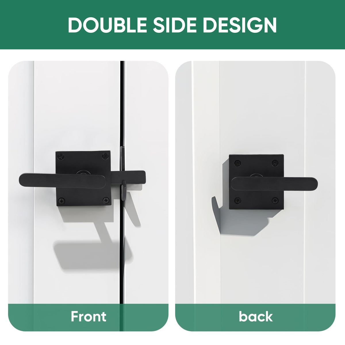 JUBEST Double Side Gate Latch – Heavy Duty Left Inswing Gate Hardware