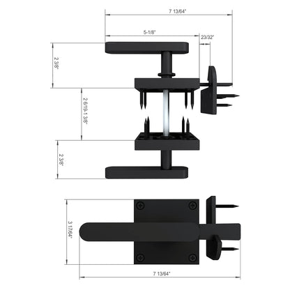 JUBEST Double Side Gate Latch – Heavy Duty Left Inswing Gate Hardware