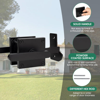 JUBEST Double Side Gate Latch – Heavy Duty Left Inswing Gate Hardware