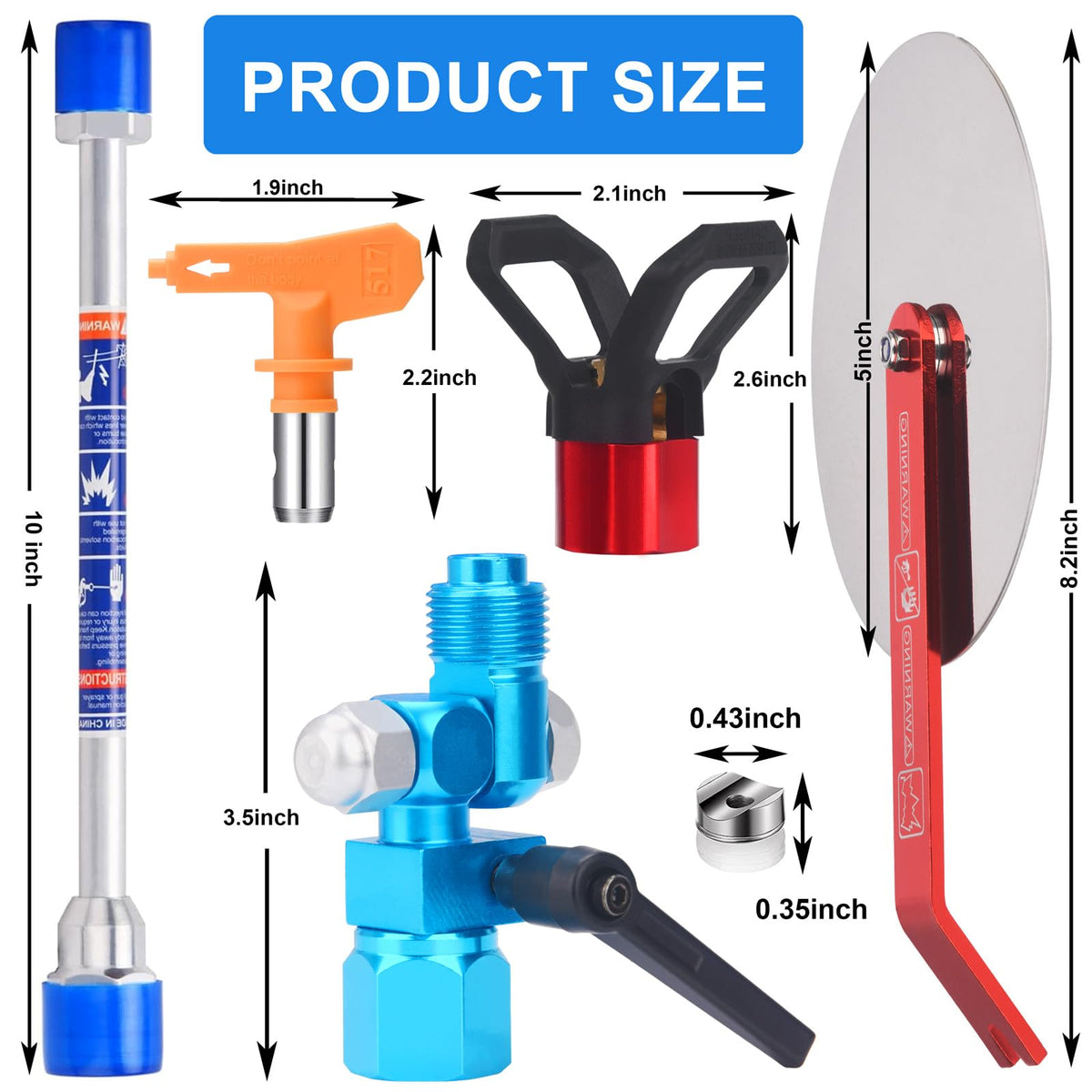 JWGJW Airless Spray Guide with 517 Tip & 10-Inch Extension Pole