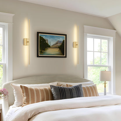 JZEKVN Battery-Operated Wall Sconce Set (2) – 3000K-6000K Dimmable, Remote, Timable LED, Gold Finish