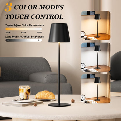Kakanuo Cordless Table Lamp KK2 Pack – 2-Pack, 5000mAh, 3-Color Dimmable, USB-C, Touch Control