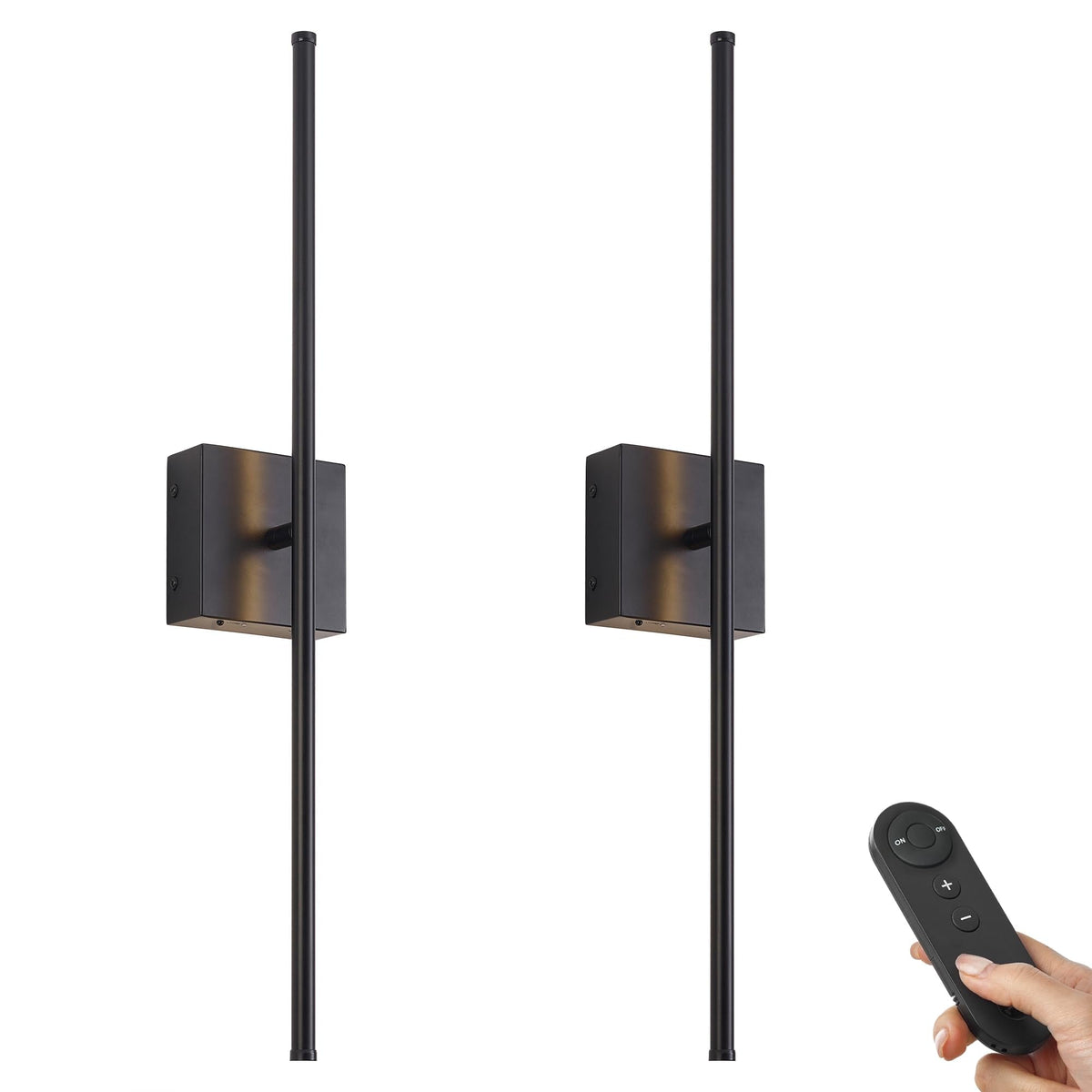KARTOOSH 28.3-Inch Battery-Operated Wall Sconces – 3000K Warm White, 2-Pack