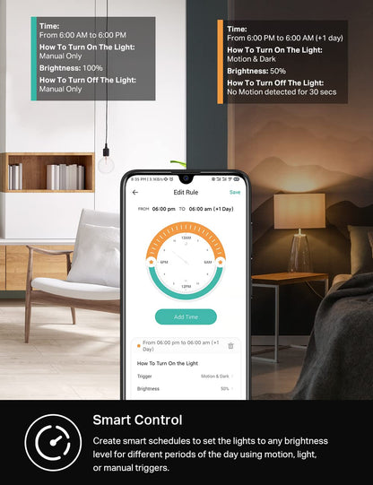 Kasa Smart ES20M Motion Sensor Dimmer Switch – No Hub Required, 2.4 GHz Wi‑Fi, Alexa & Google