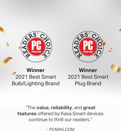 Kasa Smart Light Bulbs KL125P2 (2-Pack) - Full Color, Dimmable, No Hub Required