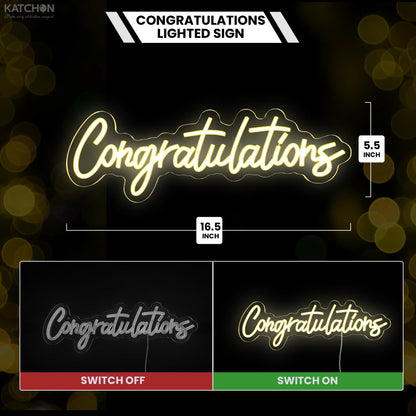 KatchOn Graduation Decorations 2026 | Congratulations Neon Light Sign