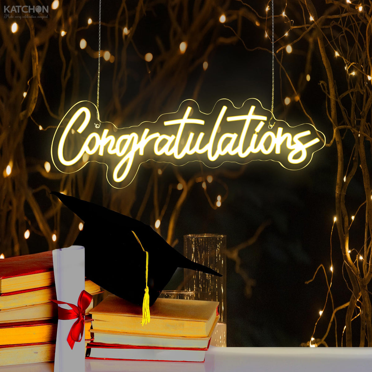 KatchOn Graduation Decorations 2026 | Congratulations Neon Light Sign