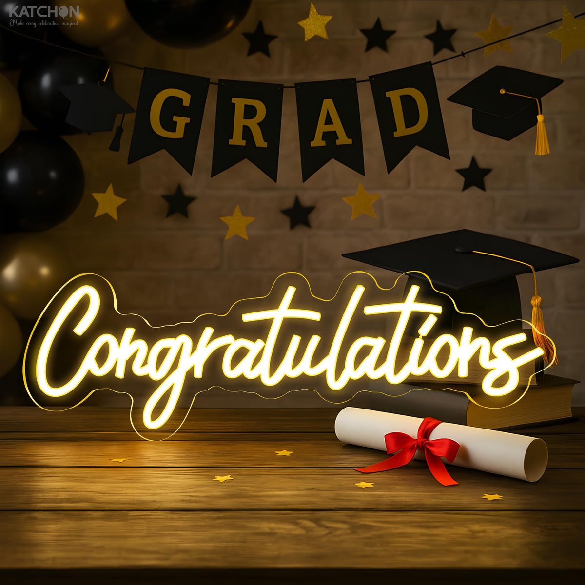 KatchOn Graduation Decorations 2026 | Congratulations Neon Light Sign